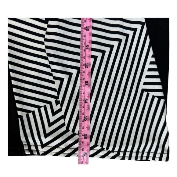 R&M Richards Maxi Dress Womens 16W Black‎ & White Embellished Beaded Neck USA - Picture 6 of 8